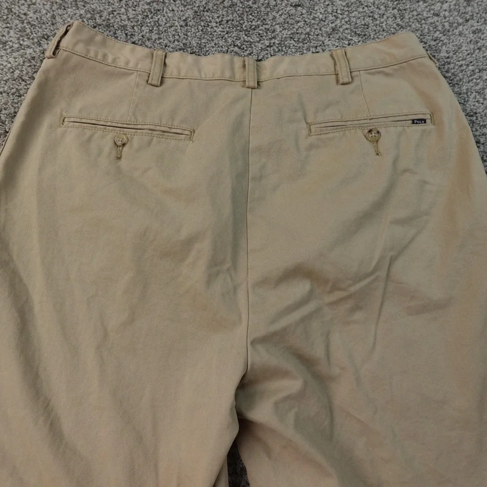 NEW Polo Ralph Lauren Shorts Mens 35 Brown Beige Tan Chino Golf Preppy Pleated